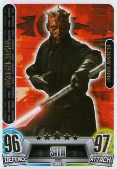 2013 Topps Force Attax Star Wars Movie Edition Series 2 #237 Darth Maul Front