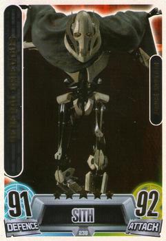 2013 Topps Force Attax Star Wars Movie Edition Series 2 #238 General Grievous Front