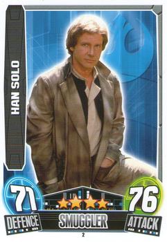 2013 Topps Force Attax Star Wars Movie Edition Series 3 #2 Han Solo Front