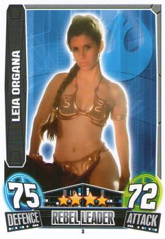 2013 Topps Force Attax Star Wars Movie Edition Series 3 #3 Leia Organa Front