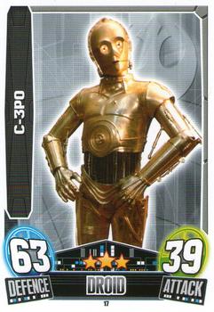 2013 Topps Force Attax Star Wars Movie Edition Series 3 #17 C-3PO Front