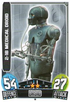 2013 Topps Force Attax Star Wars Movie Edition Series 3 #18 2-1B Medical Droid Front