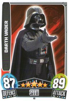 2013 Topps Force Attax Star Wars Movie Edition Series 3 #43 Darth Vader Front