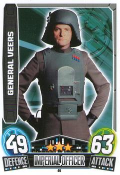 2013 Topps Force Attax Star Wars Movie Edition Series 3 #46 General Veers Front