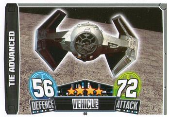 2013 Topps Force Attax Star Wars Movie Edition Series 3 #60 TIE Advanced Front