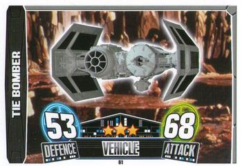 2013 Topps Force Attax Star Wars Movie Edition Series 3 #61 TIE Bomber Front