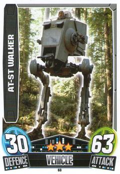 2013 Topps Force Attax Star Wars Movie Edition Series 3 #63 AT-ST Walker Front