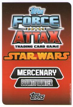 2013 Topps Force Attax Star Wars Movie Edition Series 3 #76 Boba Fett Back