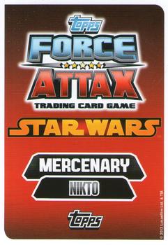 2013 Topps Force Attax Star Wars Movie Edition Series 3 #82 Klaatu Back