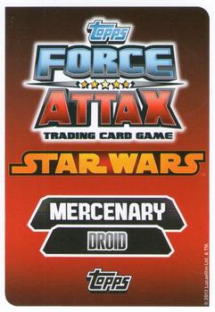 2013 Topps Force Attax Star Wars Movie Edition Series 3 #90 EV-9D9 Back