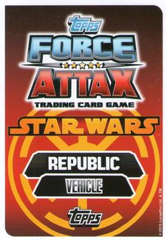 2013 Topps Force Attax Star Wars Movie Edition Series 3 #132 Jedi Attack Cruiser Back