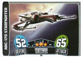 2013 Topps Force Attax Star Wars Movie Edition Series 3 #135 ARC-170 Starfighter Front