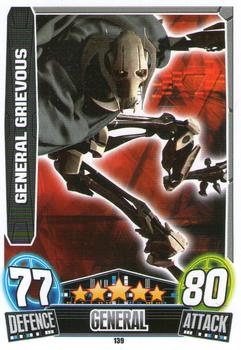 2013 Topps Force Attax Star Wars Movie Edition Series 3 #139 General Grievous Front