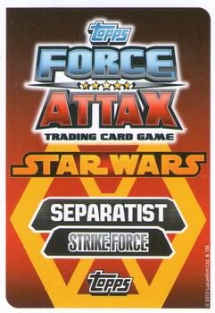 2013 Topps Force Attax Star Wars Movie Edition Series 3 #189 Separatist Strike Force 6 Back