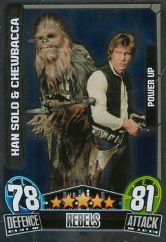 2013 Topps Force Attax Star Wars Movie Edition Series 3 #194 Han Solo & Chewbacca Front