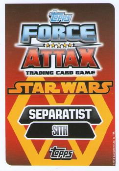 2013 Topps Force Attax Star Wars Movie Edition Series 3 #238 General Grievous Back
