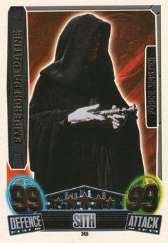 2013 Topps Force Attax Star Wars Movie Edition Series 3 #240 Emperor Palpatine Front