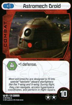2007 Star Wars Pocketmodel TCG #1 Astromech Droid Front