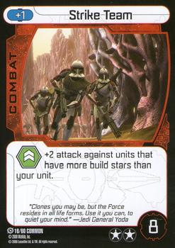 2008 Star Wars Pocketmodel TCG Clone Wars Tactics #16 Strike Team Front
