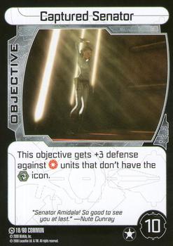 2008 Star Wars Pocketmodel TCG Clone Wars Tactics #18 Captured Senator Front
