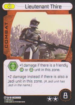 2008 Star Wars Pocketmodel TCG Clone Wars Tactics #30 Lieutenant Thire Front