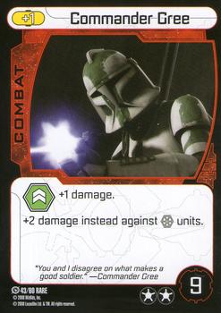 2008 Star Wars Pocketmodel TCG Clone Wars Tactics #43 Commander Gree Front