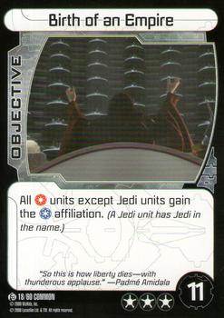 2008 Star Wars Pocketmodel TCG Order 66 #18 Birth of an Empire Front