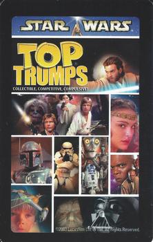 2003 Top Trumps Star Wars #NNO Battle Droid Back