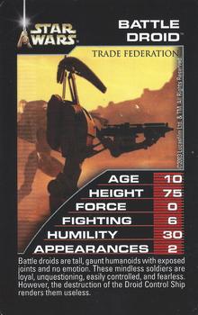 2003 Top Trumps Star Wars #NNO Battle Droid Front