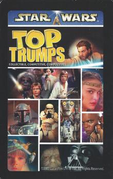 2003 Top Trumps Star Wars #NNO Count Dooku Back
