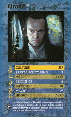 2003 Top Trumps Specials The Lord of the Rings The Return of the King #NNO Elrond Front