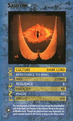 2003 Top Trumps Specials The Lord of the Rings The Return of the King #NNO Sauron Front