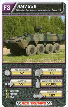 2010 Ace Trumps Military Vehicles #F3 AMV 8 x 8 Front