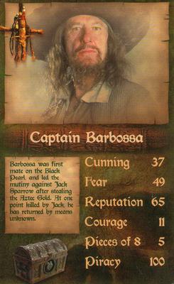 2006 Top Trumps Specials Pirates of the Caribbean Dead Man's Chest #NNO Captain Barbossa Front