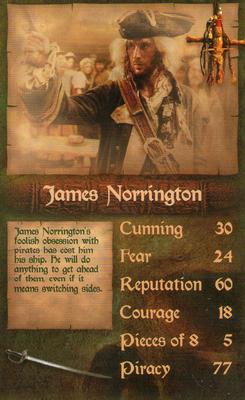 2006 Top Trumps Specials Pirates of the Caribbean Dead Man's Chest #NNO James Norrington Front