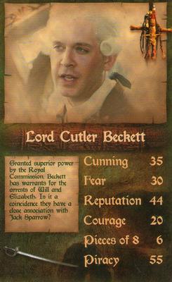 2006 Top Trumps Specials Pirates of the Caribbean Dead Man's Chest #NNO Lord Cutler Beckett Front