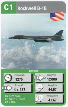 2001 Marks & Spencer Trumps Aircraft #C1 Rockwell B-1B Front