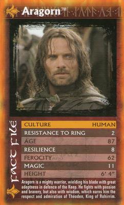 2004 Top Trumps Specials The Lord of the Rings The Two Towers #NNO Aragorn Front