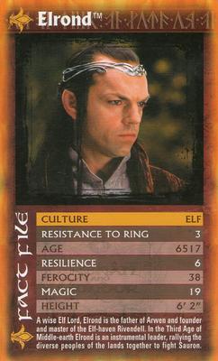 2004 Top Trumps Specials The Lord of the Rings The Two Towers #NNO Elrond Front