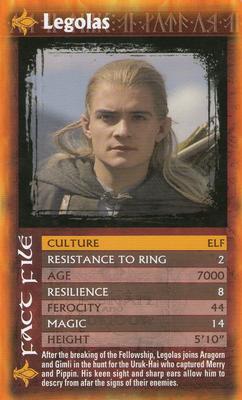 2004 Top Trumps Specials The Lord of the Rings The Two Towers #NNO Legolas Front