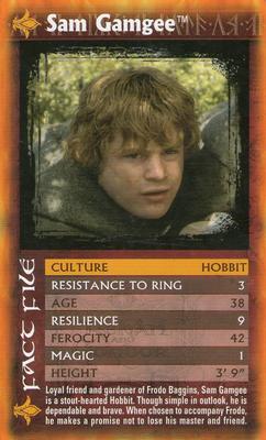 2004 Top Trumps Specials The Lord of the Rings The Two Towers #NNO Sam Gamgee Front
