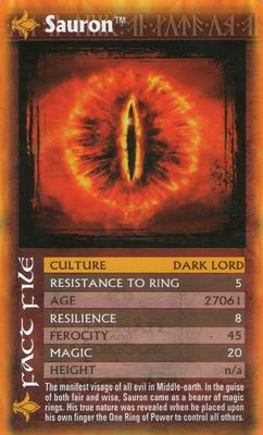 2004 Top Trumps Specials The Lord of the Rings The Two Towers #NNO Sauron Front