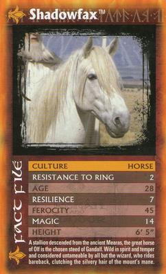 2004 Top Trumps Specials The Lord of the Rings The Two Towers #NNO Shadowfax Front