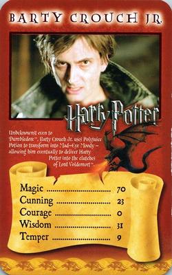 2005 Top Trumps Specials Harry Potter and the Goblet of Fire #NNO Barty Crouch Jr Front