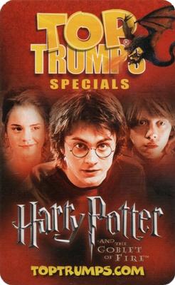 2005 Top Trumps Specials Harry Potter and the Goblet of Fire #NNO Draco Malfoy Back
