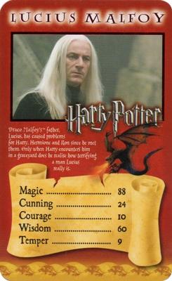 2005 Top Trumps Specials Harry Potter and the Goblet of Fire #NNO Lucius Malfoy Front