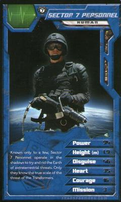 2007 Top Trumps Specials Transformers #NNO Sector 7 Personnel Front