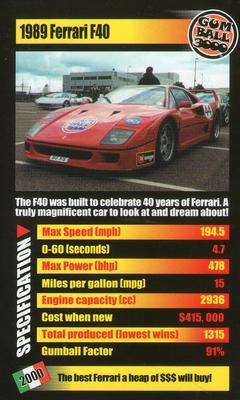 2003 Top Trumps Supercars #NNO 1989 Ferrari F40 Front