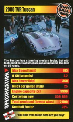 2003 Top Trumps Supercars #NNO 2000 TVR Tuscan Front