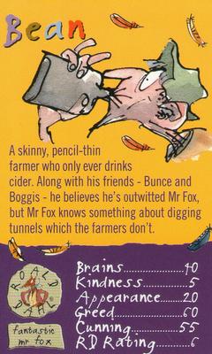 2003 Top Trumps Specials The World of Roald Dahl Goodies and Baddies #NNO Bean Front
